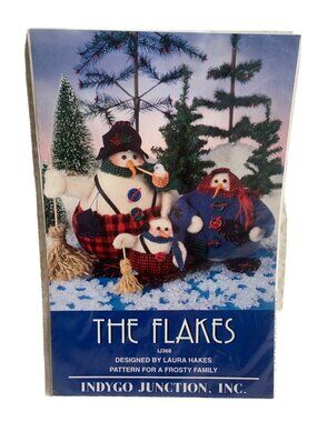 The Flakes Snowman Doll Sewing Pattern Indygo Junction IJ368